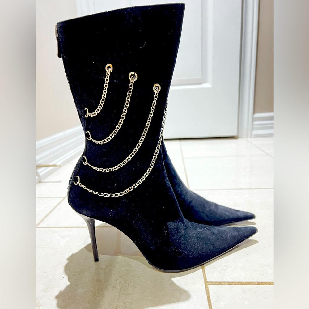 Authentic Designer pinky & Bolaji 1858 by Reportage. Leather Boots Pointed Toe